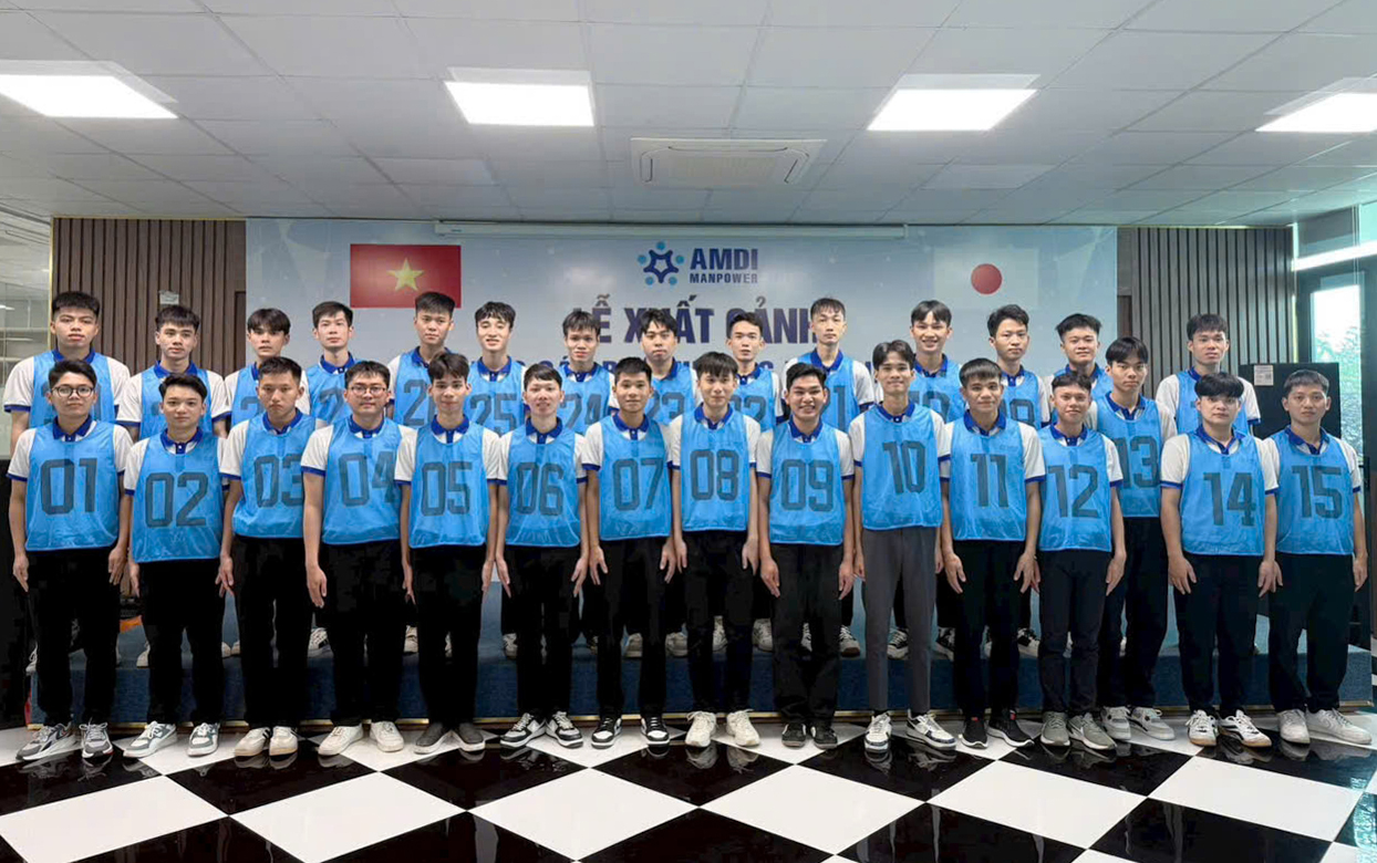 Hình ảnh thực tập sinh AMDI Manpower phỏng vấn đơn hàng